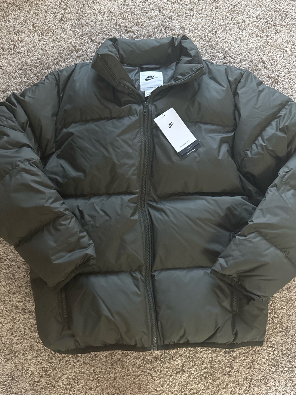 Nike Men’s Olive Puffer Jacket